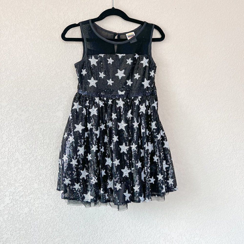 Harajuko Mini Sequin Star Dress,  Size 4/5